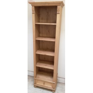 Knihovna smrk masiv 1x šuplík RZ11