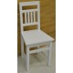 Židle rovná masiv smrk bílá barva RZ56